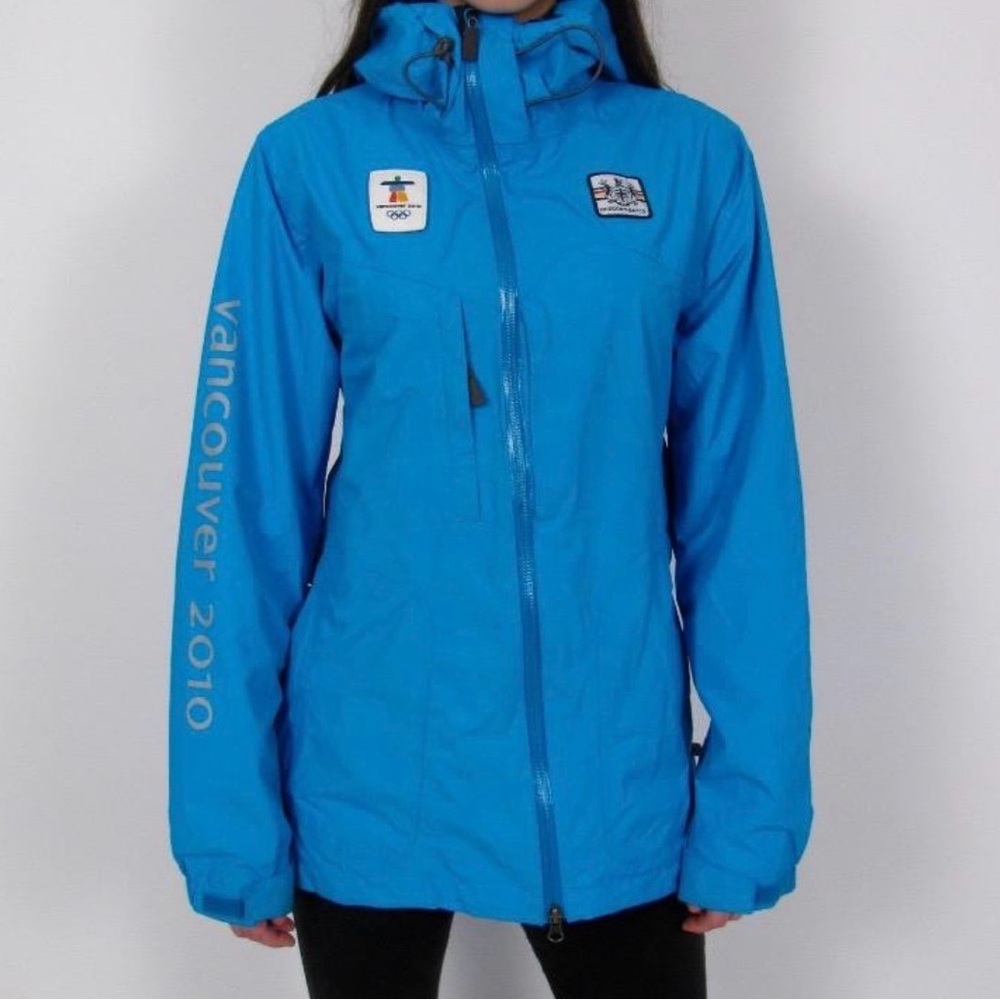 HUDSON'S BAY CO blue VANCOUVER WINTER 2010 OLYMPIC JACKET COAT size medium